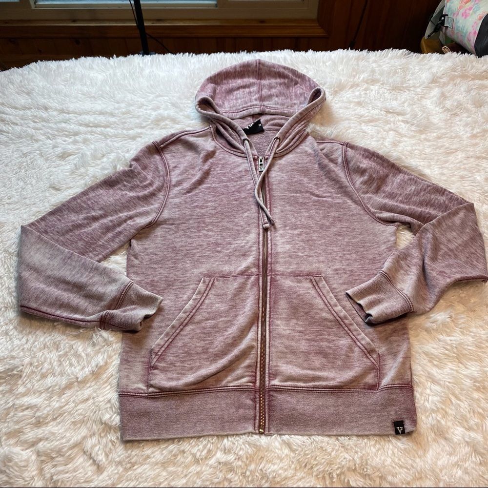 Vurt Hooded Front Zip Light Weight Sweat Jacket Size Medium